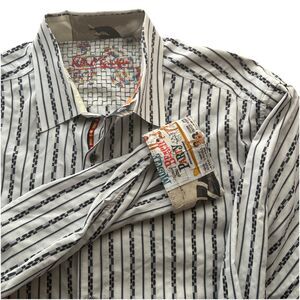 Robert Graham Men’s 2XL Muscle Beach Party Long Sleeve Button‎ Down Shirt EUC